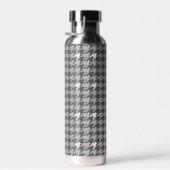 Grijs met Silver Accent Houndstooth Waterfles (Rechts)