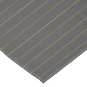 Grijs met Sinaasappel pinstripes tafelkleed (Gekanteld)