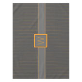 Grijs met Sinaasappel pinstripes tafelkleed (Voorkant)