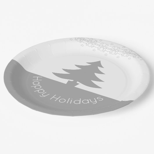 Grijs met wit papieren bordje (Gekanteld)