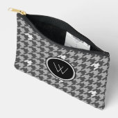 Grijs met zilveraccent dambordpatroon etui (Open)