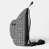 Grijs met zilveraccent ruitenpatroon sling bag (Rechts)