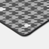 Grijs met zilveren accenten Houndstooth Bureaumat (Hoek)