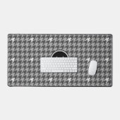 Grijs met zilveren accenten Houndstooth Bureaumat (Keyboard & Muis)