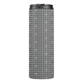 Grijs met Zilveren Houndstooth Thermische Tumbler Thermosbeker (Achterkant)