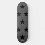 Grijs met zwarte sterren HAMbWG-skateboard Persoonlijk Skateboard (Voorkant)