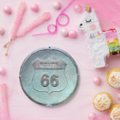Grijs Metaal Route 66 Plaque, Souvenir Papieren Bordje (Feest)