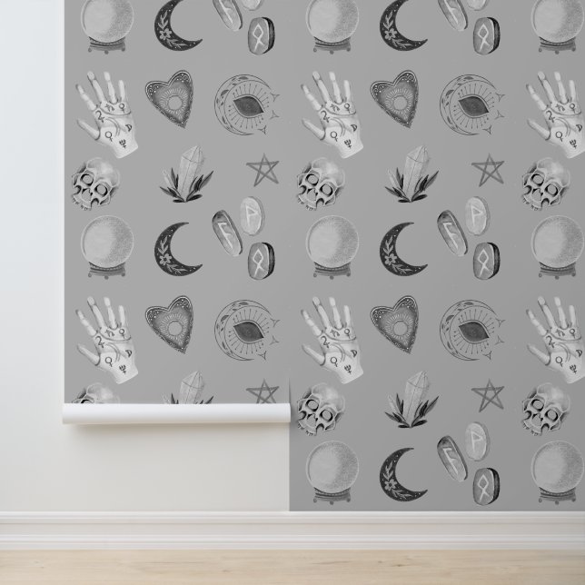 Grijs metafysisch, psychisch behang (Applicatie)