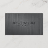 Grijs Metallic geborsteld aluminium look 2 Visitekaartje (Voorkant)