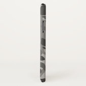 Grijs militair camouflagepatroon met naam Case-Mate iPhone case (Achterkant / rechts)