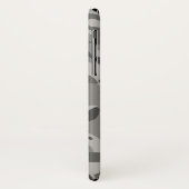 Grijs militair camouflagepatroon met naam Case-Mate iPhone case (Achterkant/links)