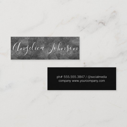 Grijs Mini Visitekaartje (Voorkant / Achterkant)