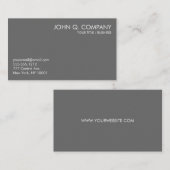 Grijs minimaal basisVisitekaartje Visitekaartje (Voorkant / Achterkant)