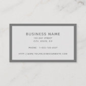 Grijs minimaal Visitekaartje (Achterkant)