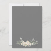 Grijs Minimal Bloemen Goud Islamitisch Moslim Brui Kaart (Achterkant)