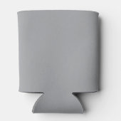Grijs minimalistisch aangepaste naam  blikjeskoeler (Achterkant)