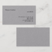 Grijs Minimalistisch Eenvoudig Creatief Modernist Visitekaartje (Voorkant / Achterkant)