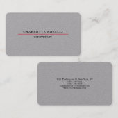 Grijs Minimalistisch Elegant Professioneel Eenvoud Visitekaartje (Voorkant / Achterkant)