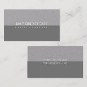 Grijs minimalistisch en modern visitekaartje (Voorkant / Achterkant)