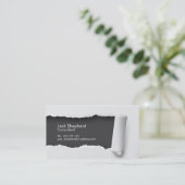 Grijs minimalistisch gesorteerd papier visitekaartje (Staand voorkant)