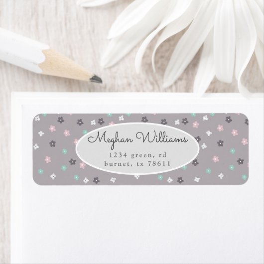 grijs minimalistisch lentesflair retouradres etiket (Insitu)