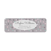 grijs minimalistisch lentesflair retouradres etiket (Voorkant)