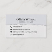 Grijs Minimalistisch modern eenvoudig qr visitekaa Visitekaartje (Voorkant)