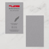 Grijs Minimalistisch Modern Eenvoudig Uniek Visitekaartje (Voorkant / Achterkant)