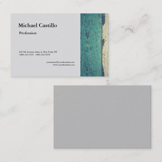 Grijs Minimalistisch Modern Professioneel Visitekaartje (Voorkant / Achterkant)