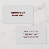 Grijs minimalistisch Visitekaartje (Voorkant / Achterkant)