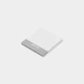 Grijs minimalistische aangepaste naam  post-it® notes (Schuin)