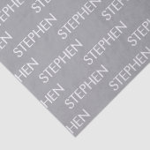 Grijs minimalistische aangepaste naam tissuepapier (Detail)