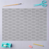Grijs minimalistische aangepaste naam tissuepapier (Craft)