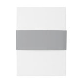 Grijs minimalistische aangepaste naam uitnodigingen wikkel (Achterkant Voorbeeld)