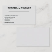Grijs Minimalistische Financiële Professional Aanp Visitekaartje (Voorkant / Achterkant)