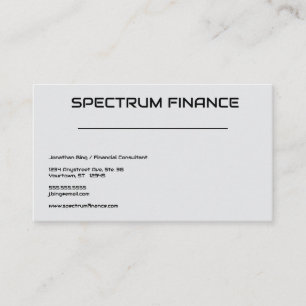 Grijs Minimalistische Financiële Professional Aanp Visitekaartje