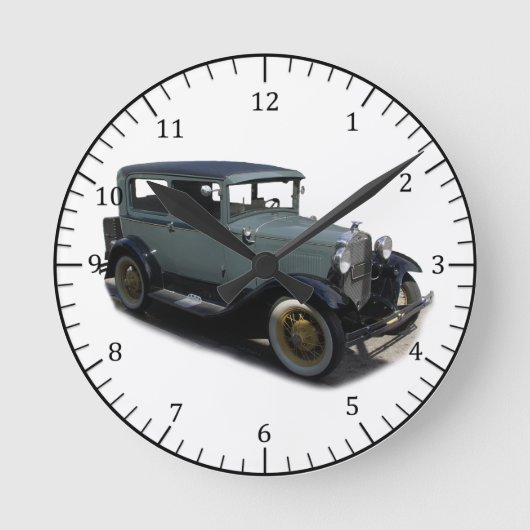 grijs model A wandklok (Voorkant)