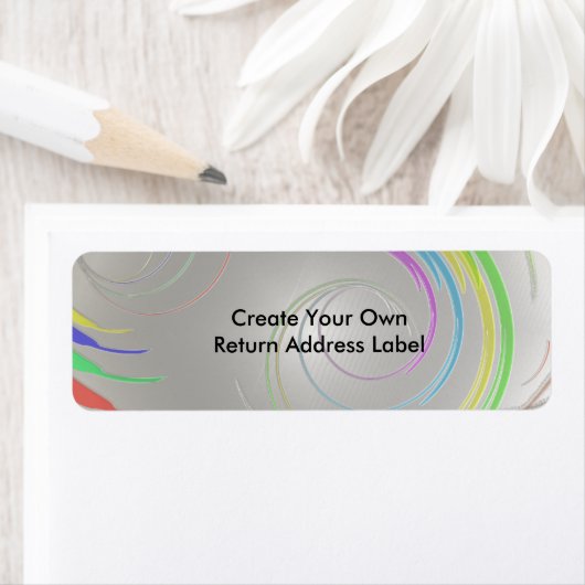 Grijs Modern Abstract retour adres label 2 (Insitu)