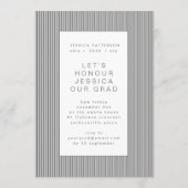 Grijs modern Afstuderen bewerkbaar Afstuderen Aankondiging (Achterkant)