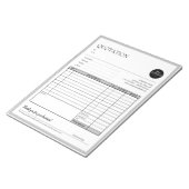 Grijs Modern Bedrijfs Citaat Factuur Verkoopformul Notitieblok (Schuin)