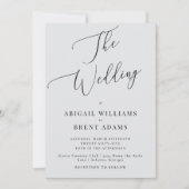 Grijs Modern Bruiloft Kaart (Voorkant)