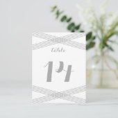 Grijs Modern Deco Table Briefkaart (Staand voorkant)