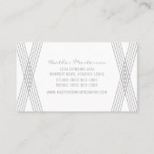 Grijs Modern Deco-Visitekaartje Visitekaartje (Achterkant)