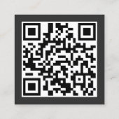 Grijs Modern Grafisch Ontwerper QR-code Vierkante Visitekaartje (Achterkant)