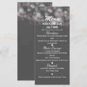 Grijs Modern Minimaal Licht Elegant Glam Feestmenu Menu (Voorkant / Achterkant)