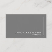 Grijs Modern Minimalist Professioneel Visitekaartje (Voorkant)