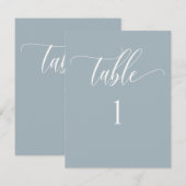 Grijs Modern Minimalistisch Tafelnummer (Voorkant / Achterkant)
