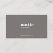 Grijs | Modern minimalistische legant professional Visitekaartje (Voorkant)