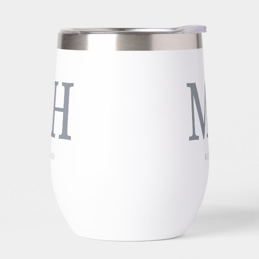 Grijs Modern Monogram Bachelorette Party Bruidsmei (Links)