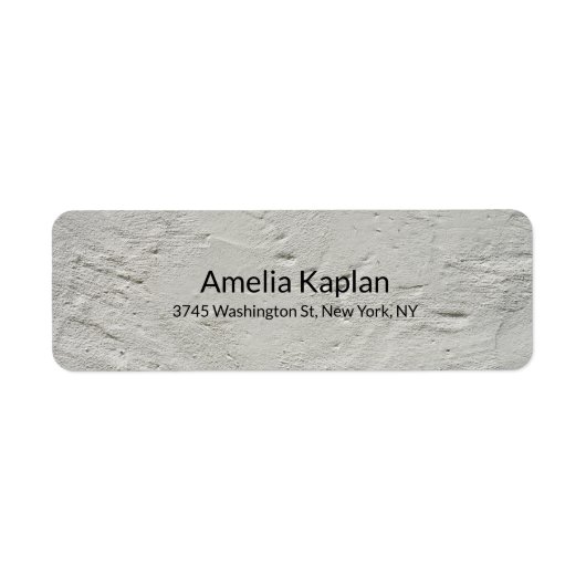 Grijs Modern Plain Minimalist Professional Etiket (Voorkant)